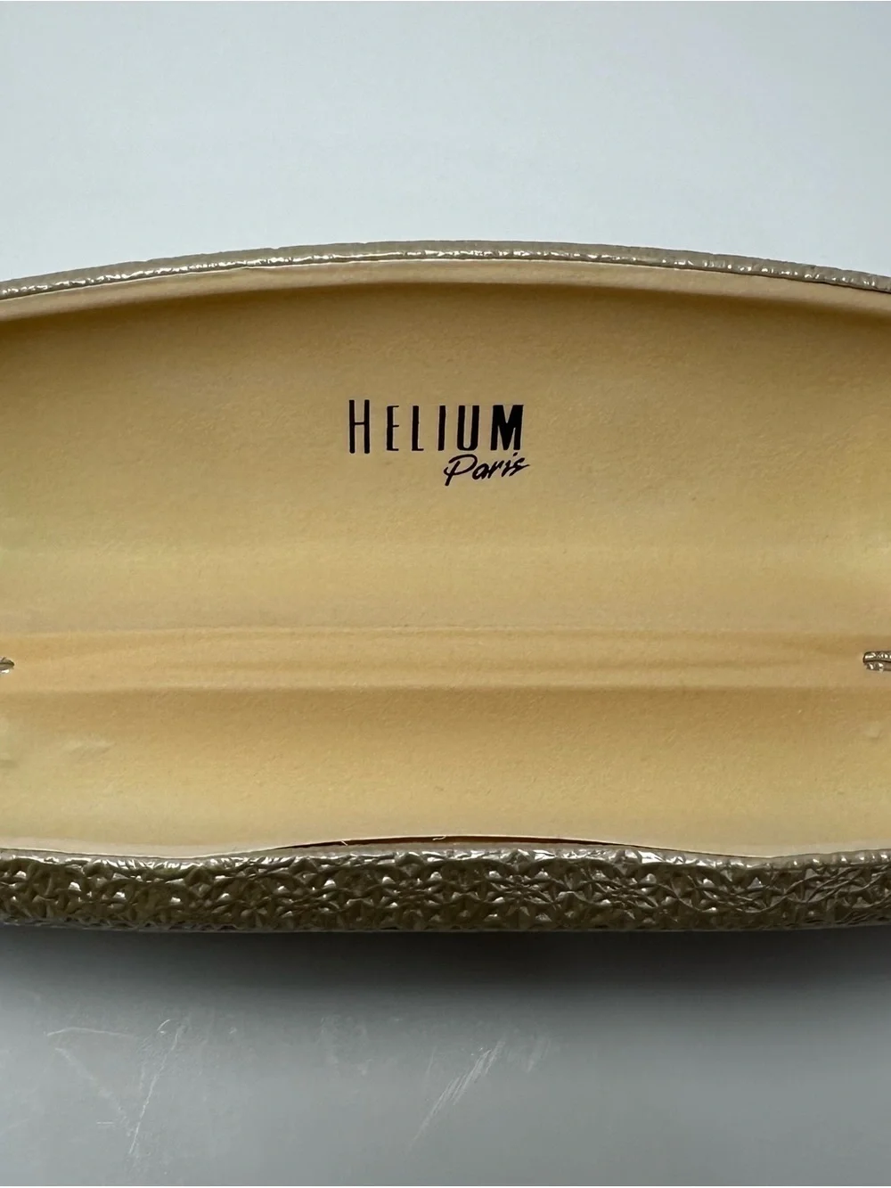 Helium Paris Metallic Gold Women's Hard Shell Glass Case